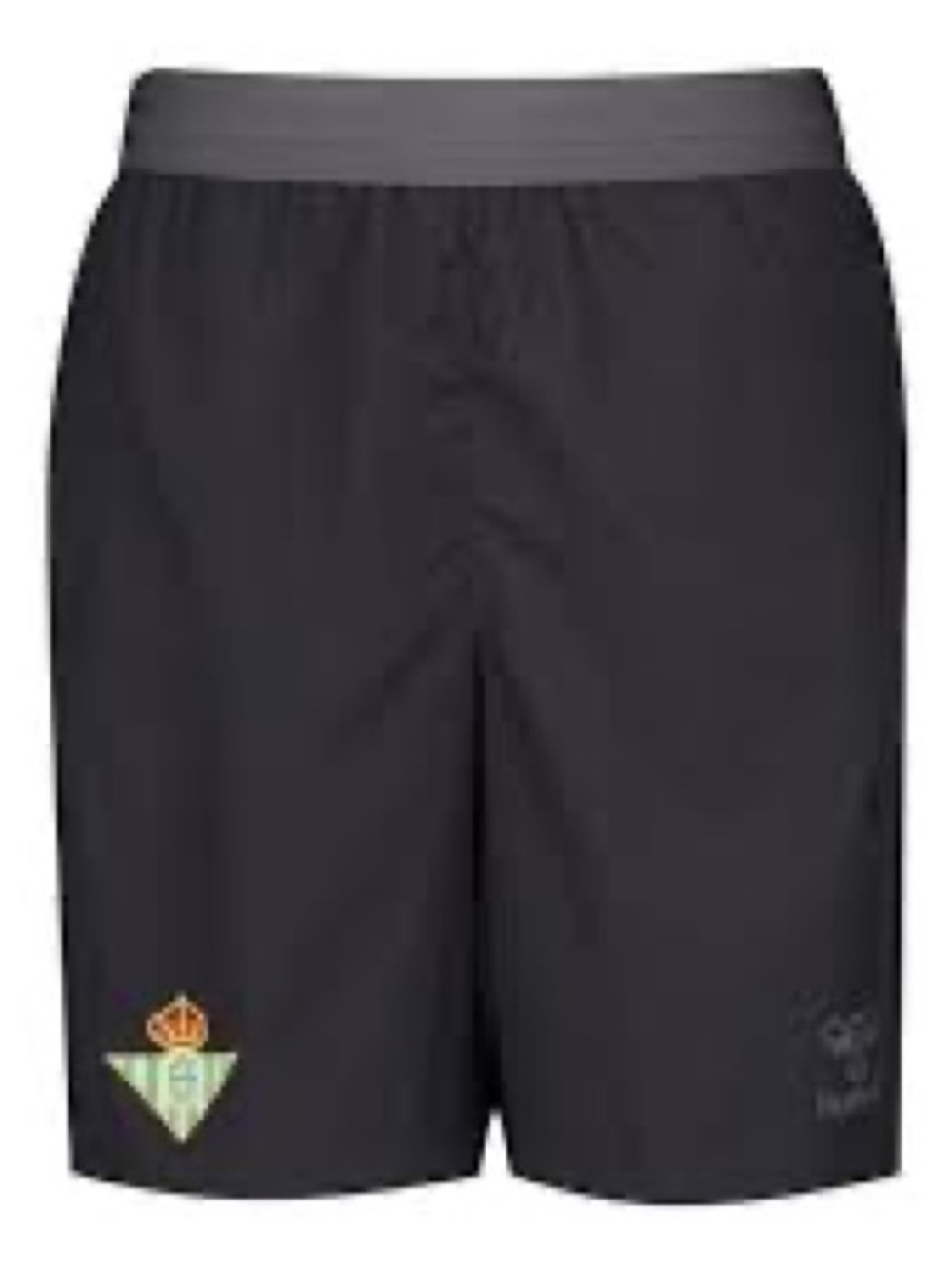 Real Betis Spain Hummel Black Athletic Shorts with Green & Gold Crest